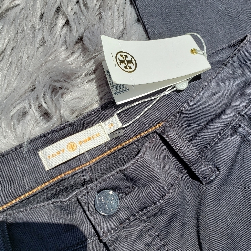 Nwt Tory Burch Sabrina Flare Jeans Gray Size 24
